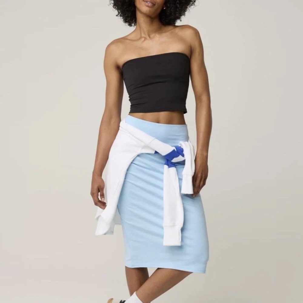 AERIE Light Blue Knit Pencil Skirt - Women's S nwt